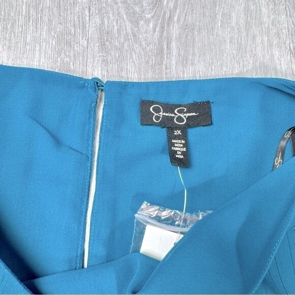 Jessica Simpson Blue Long Sleeve Top 2X - Picture 3 of 7